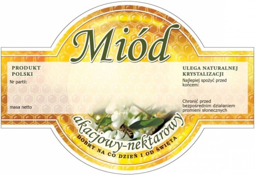 Etykieta - Miód akacjowy