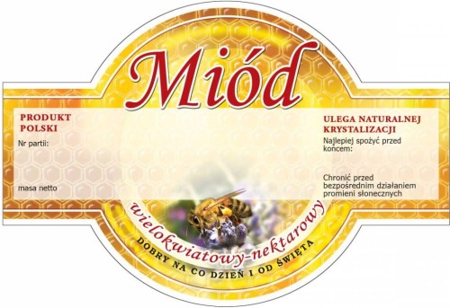 Etykieta - Miód wielokwiatowy
