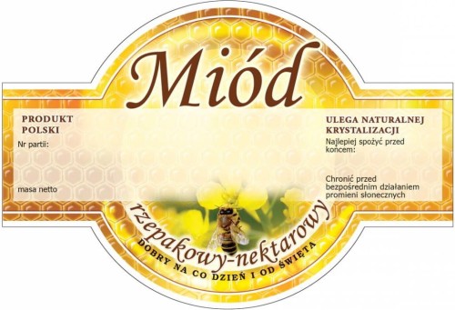 Etykieta - Miód rzepakowy