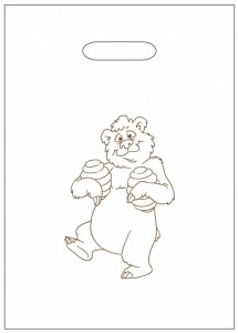 Torba foliowa 10 szt miś