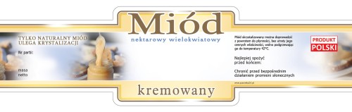 Etykieta - Miód kremowany ozdobne