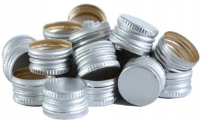 Zakrętki 100 szt  28x18 srebrne