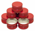 Zakrętki 100 szt  28x18 czerwone