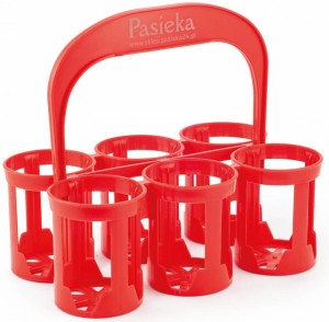 Transporter kobiałka na butelki i słoiki - czerwona