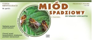Etykiety - Miód ze spadzi liściastej - kółko małe