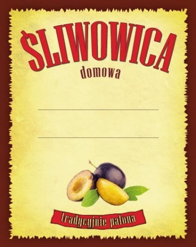 Etykieta śliwowica domowa
