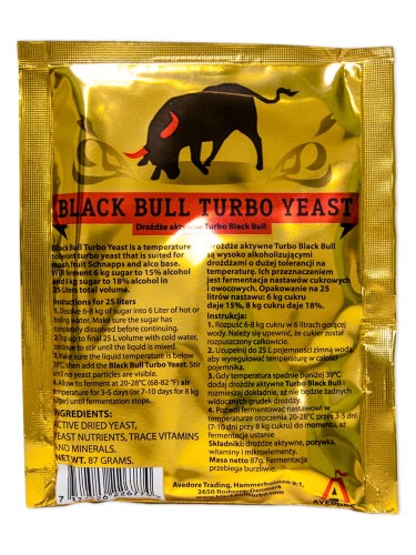 Drożdże Black Bull Turbo Yast