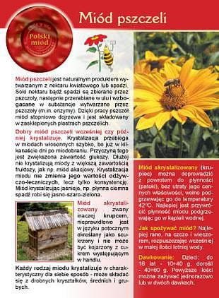 Broszura - Miód pszczeli