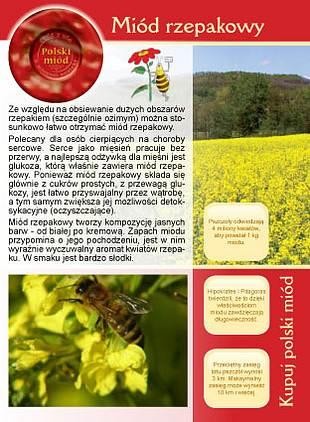 Broszura - Miód rzepakowy