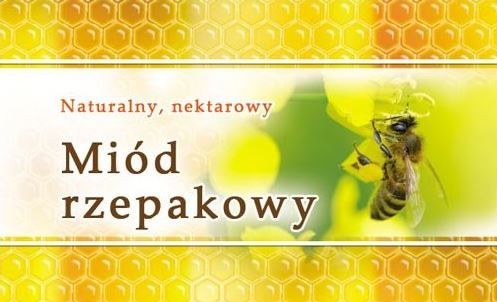 Etykiety mini na miód rzepakowy
