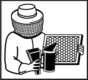 Naklejka Pszczelarz na szybę wewnętrzną