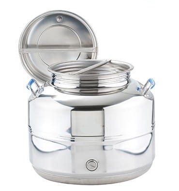 BAŃKA STALOWA 25L premium przechowywania żywności